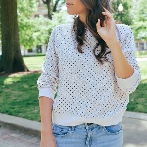 Monrow polka dot sweatshirt